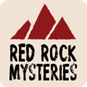 The logo for the children's audio drama Red Rock Mysteries from Keys for Kids Ministries