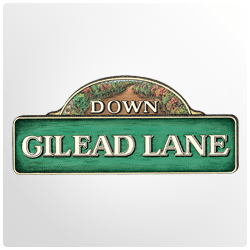 The logo for the family audio drama Down Gilead Lane from Keys for Kids Minstries