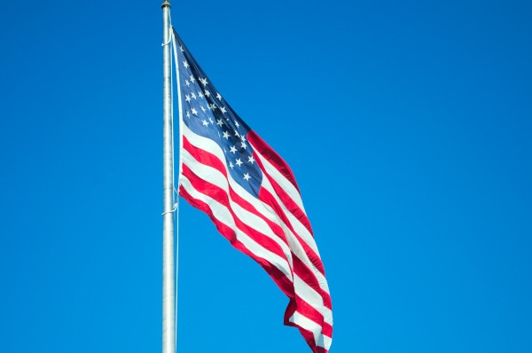 An American Flag flying on the Fourth of July