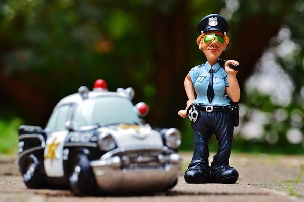A toy police officer