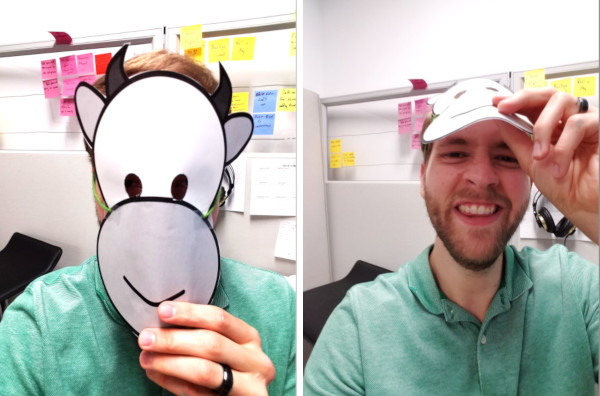 My mask for Chik-Fil-A's Cow Appreciation Day!
