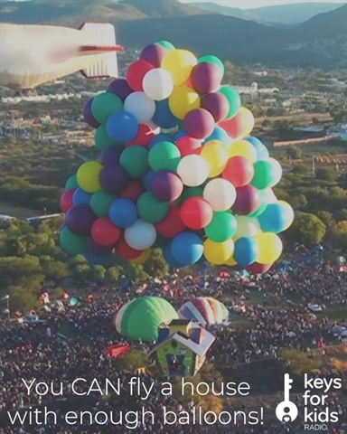 He Flew a HOUSE with Giant PARTY BALLOONS
