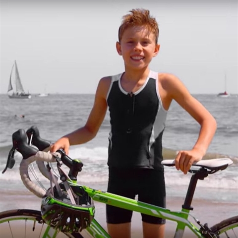 Jacob Runs, Swims, and Bikes to Feed Other Kids!