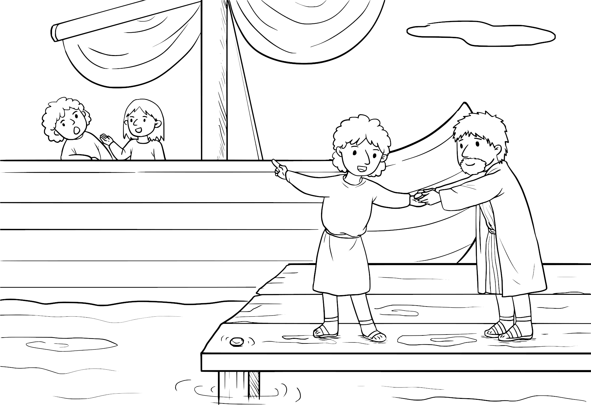 Jonah and the Whale coloring page Jonah and the Whale coloring page