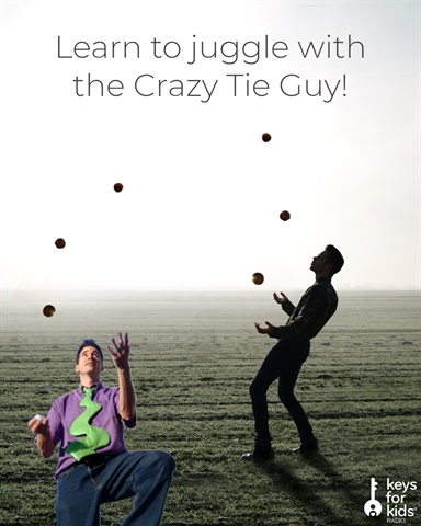 Learn to Juggle with the CRAZY TIE GUY