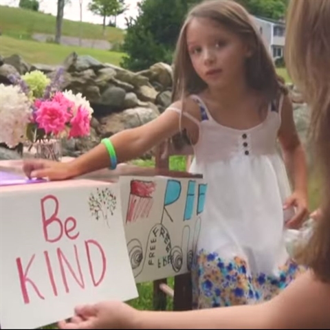 Young Girl Puts a Smile on Her Neighbors' Faces