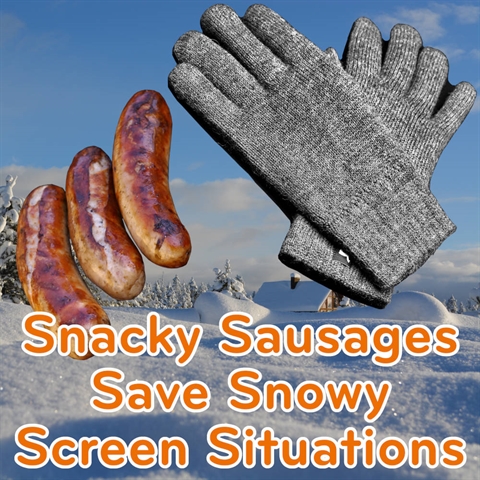 Sausages Save Snowy Screen Situations