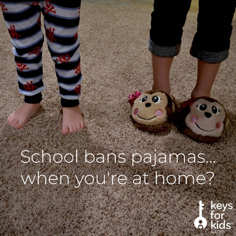 School bans pajamas…when you're at home?