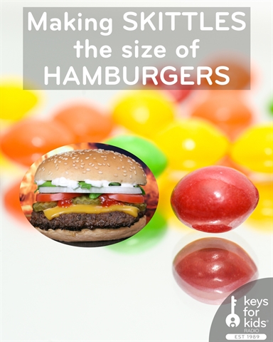 GIANT Skittles the size of HAMBURGERS