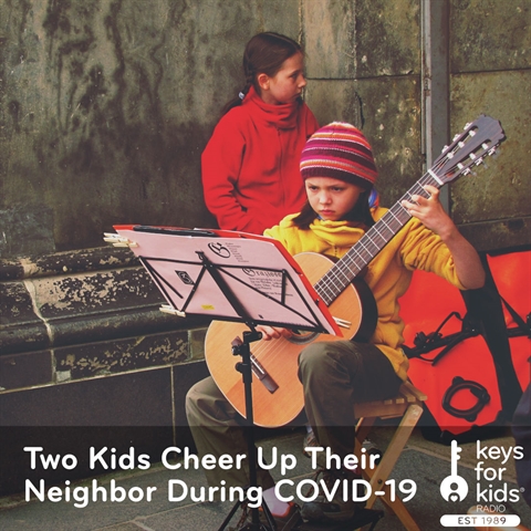 Two Kids Cheer Up Their Neighbor During COVID-19