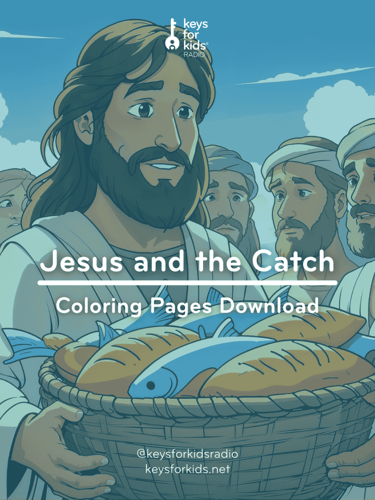 Coloring Pages: Jesus and the Miraculous Catch of Fish